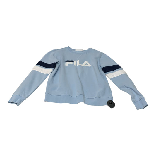 Sweatshirt Crewneck By Fila In Blue & White, Size: S