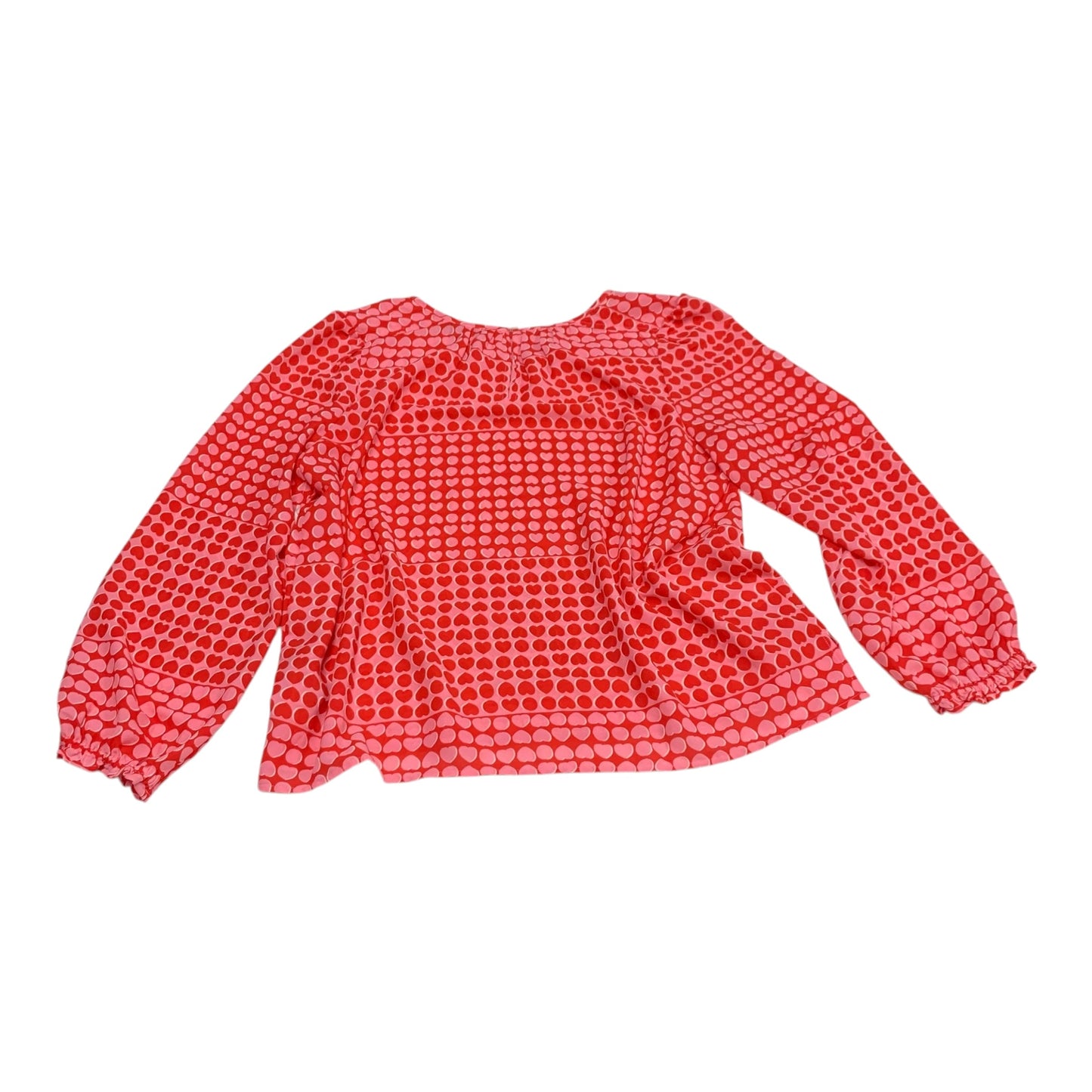 Blouse Long Sleeve By Loft In Pink & Red, Size: Xl