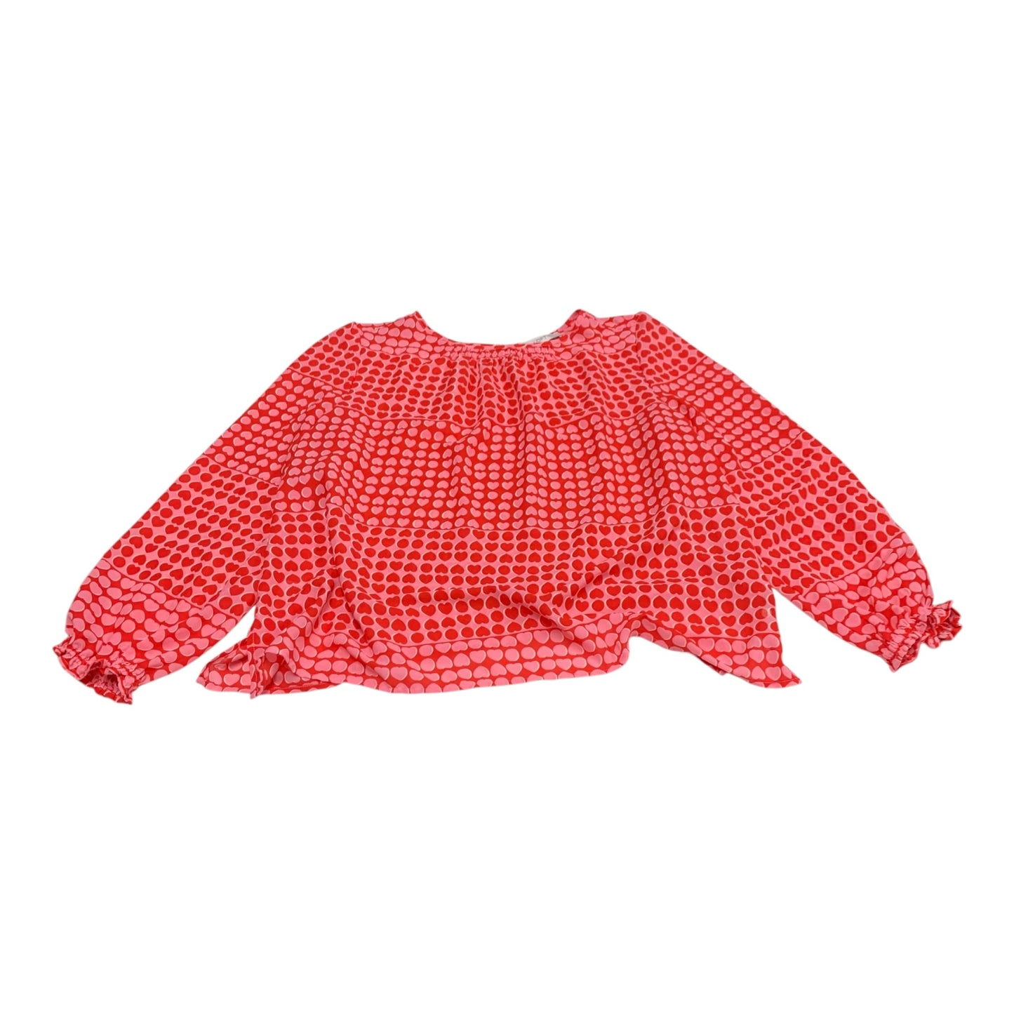 Blouse Long Sleeve By Loft In Pink & Red, Size: Xl