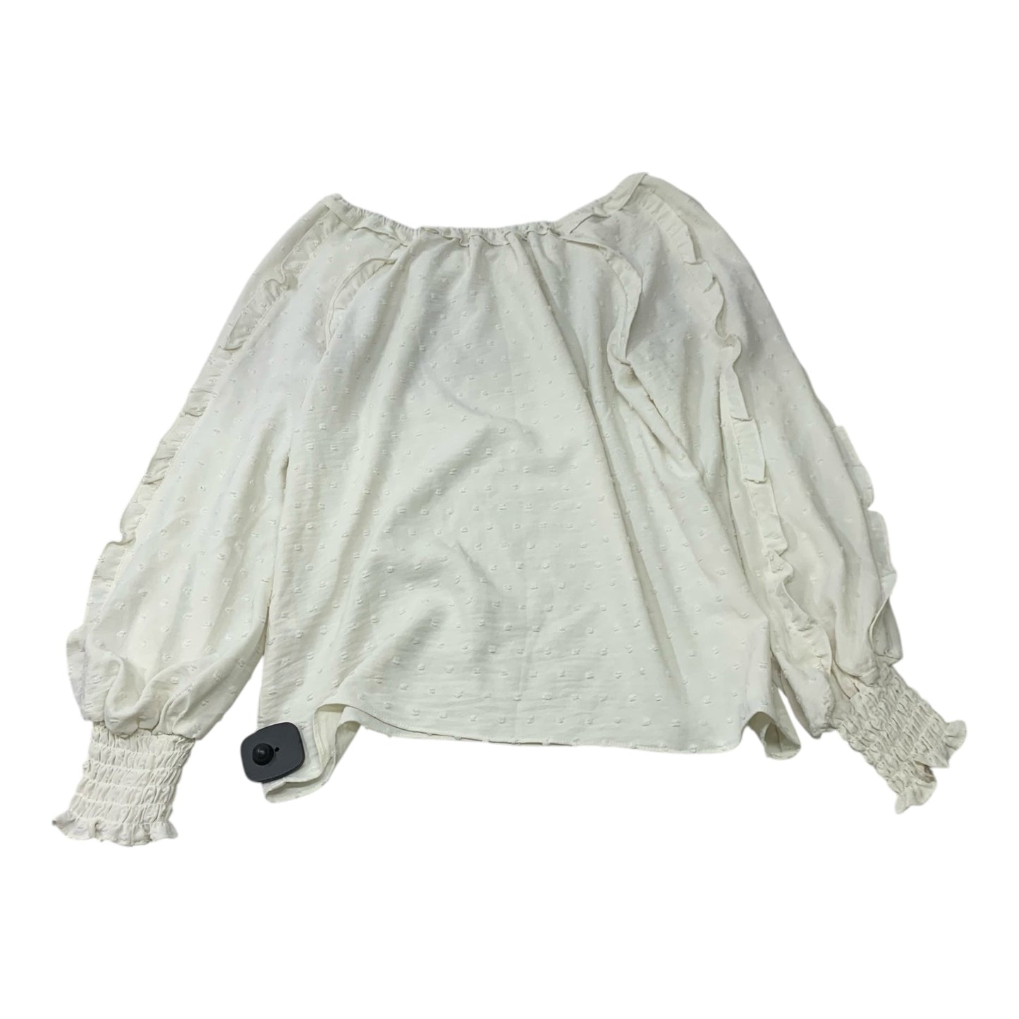 Blouse Long Sleeve By Max Studio In Ivory, Size: Xs