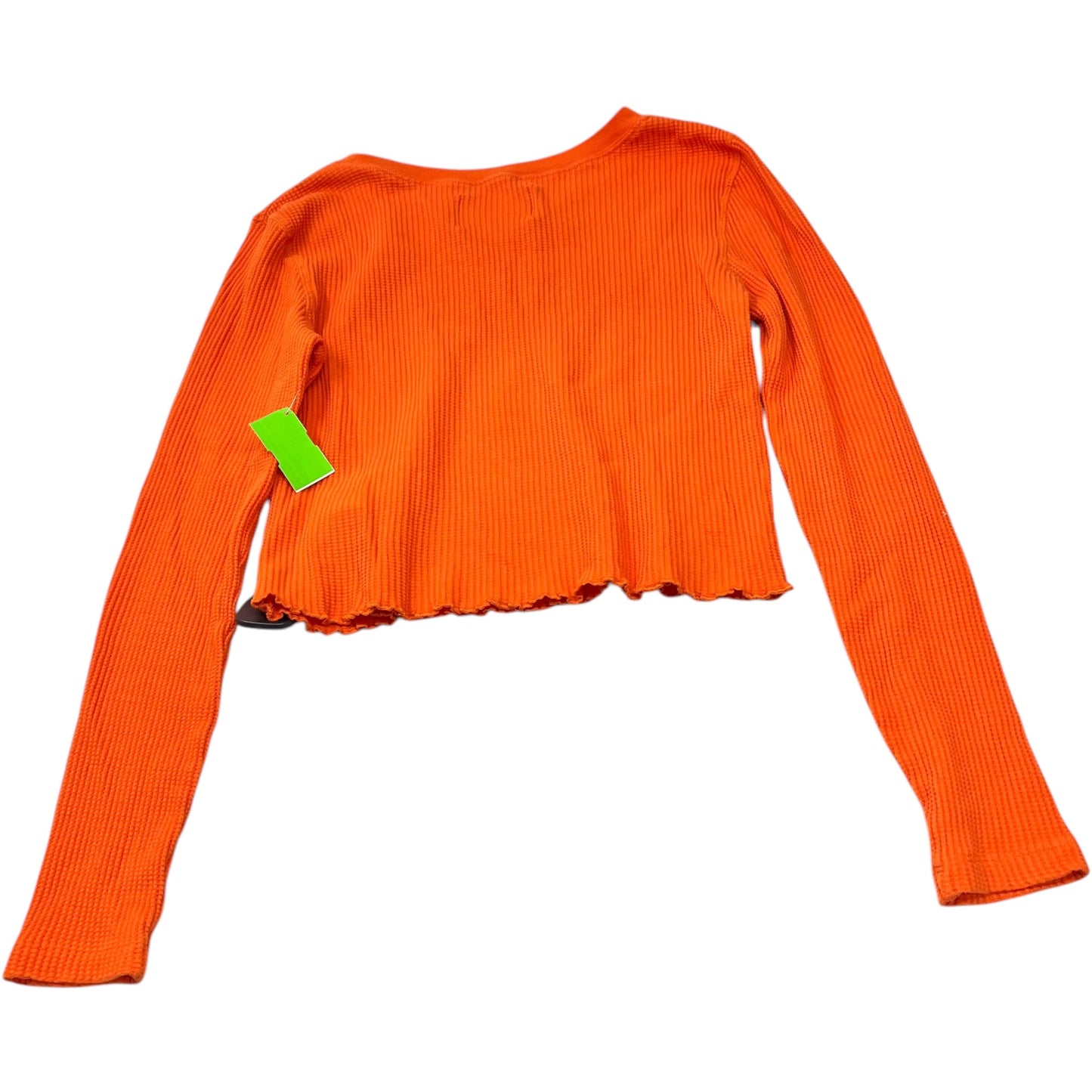 Top Long Sleeve By Urban Outfitters In Orange & Purple, Size: L