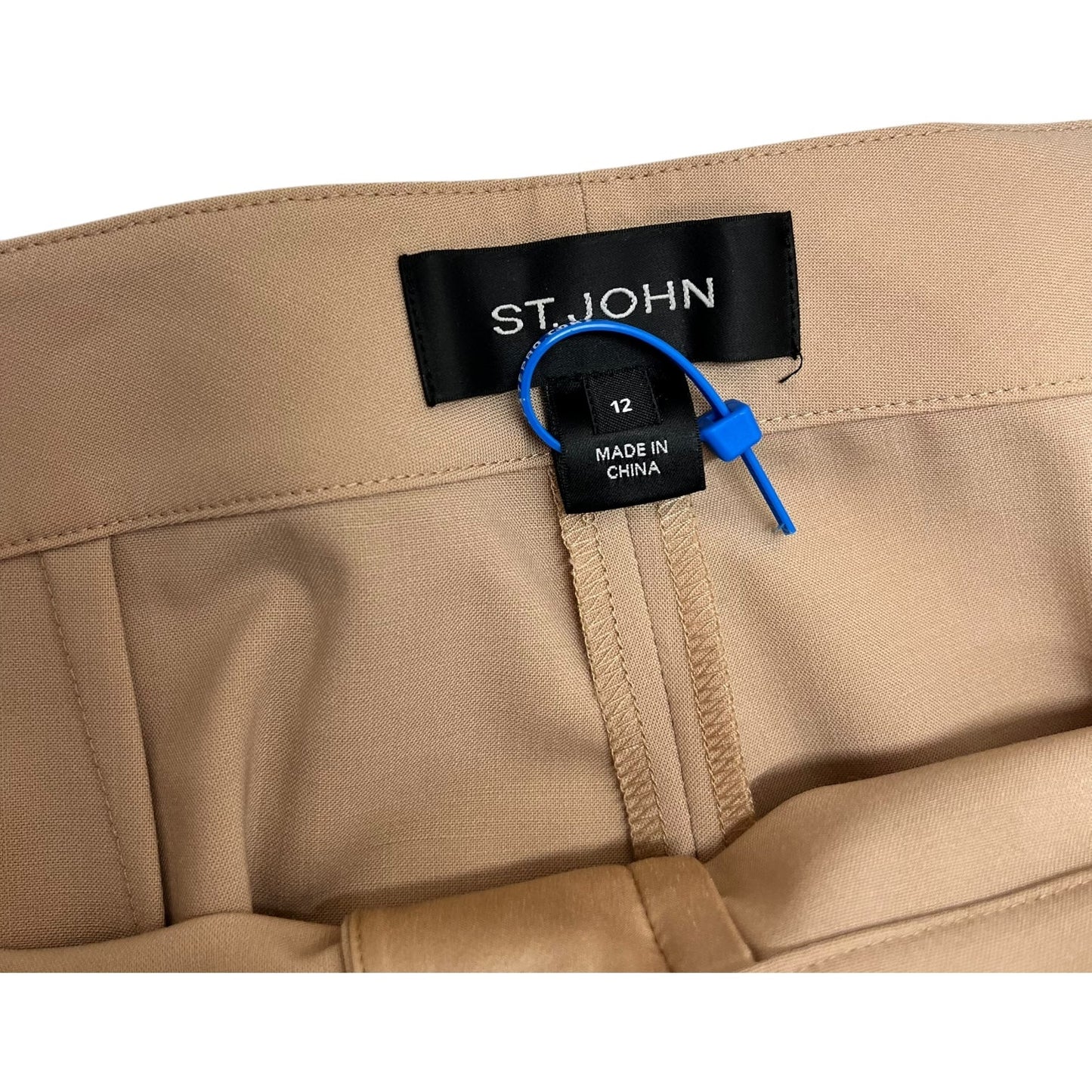 Pants Luxury Designer By St. John In Tan, Size: 12