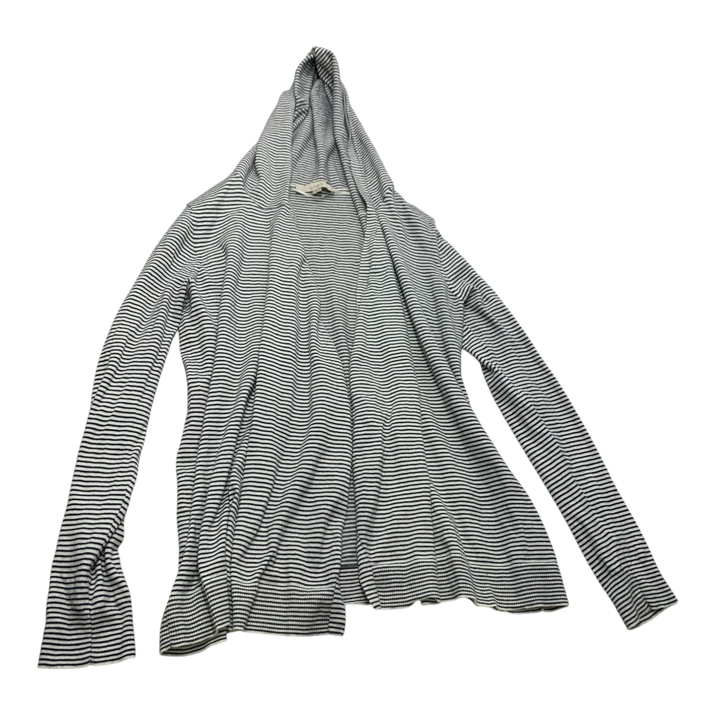 Cardigan By Loft In Striped Pattern, Size: M