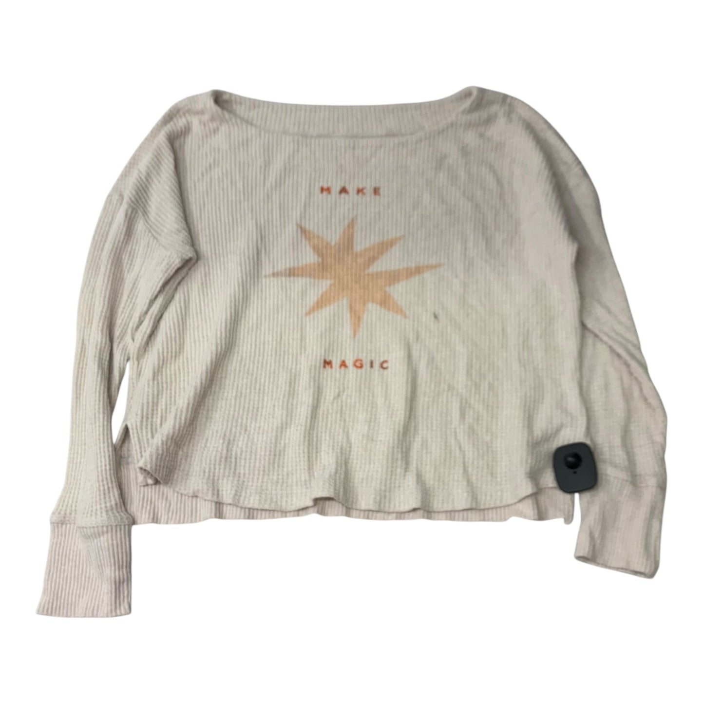 Top Long Sleeve By Anthropologie In Cream, Size: Xs