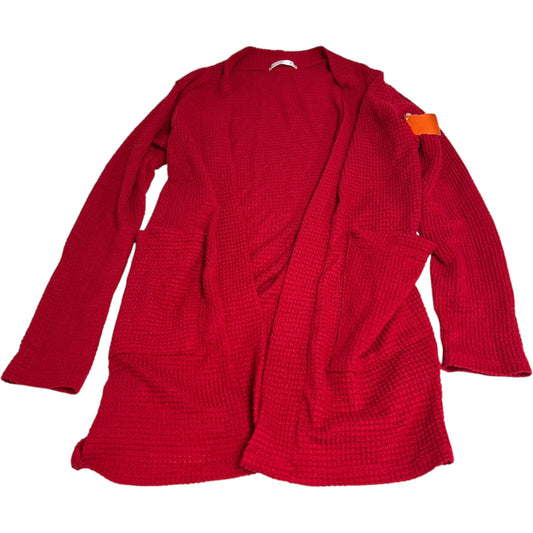 Cardigan By Clothes Mentor In Red, Size: Osfm