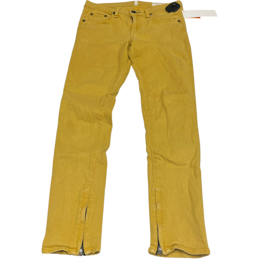 Jeans Cropped By Rag & Bones Jeans In Yellow Denim, Size: 2