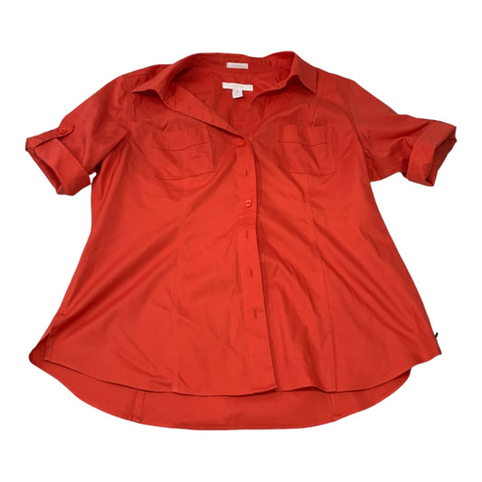 Top Short Sleeve By Chicos In Red, Size: L