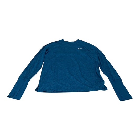 Athletic Top Long Sleeve Crewneck By Nike Apparel In Blue, Size: S