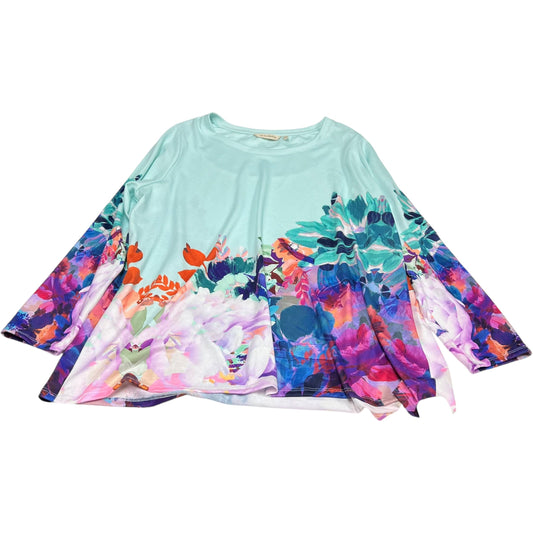 Top Long Sleeve By Soft Surroundings In Blue, Size: 2x