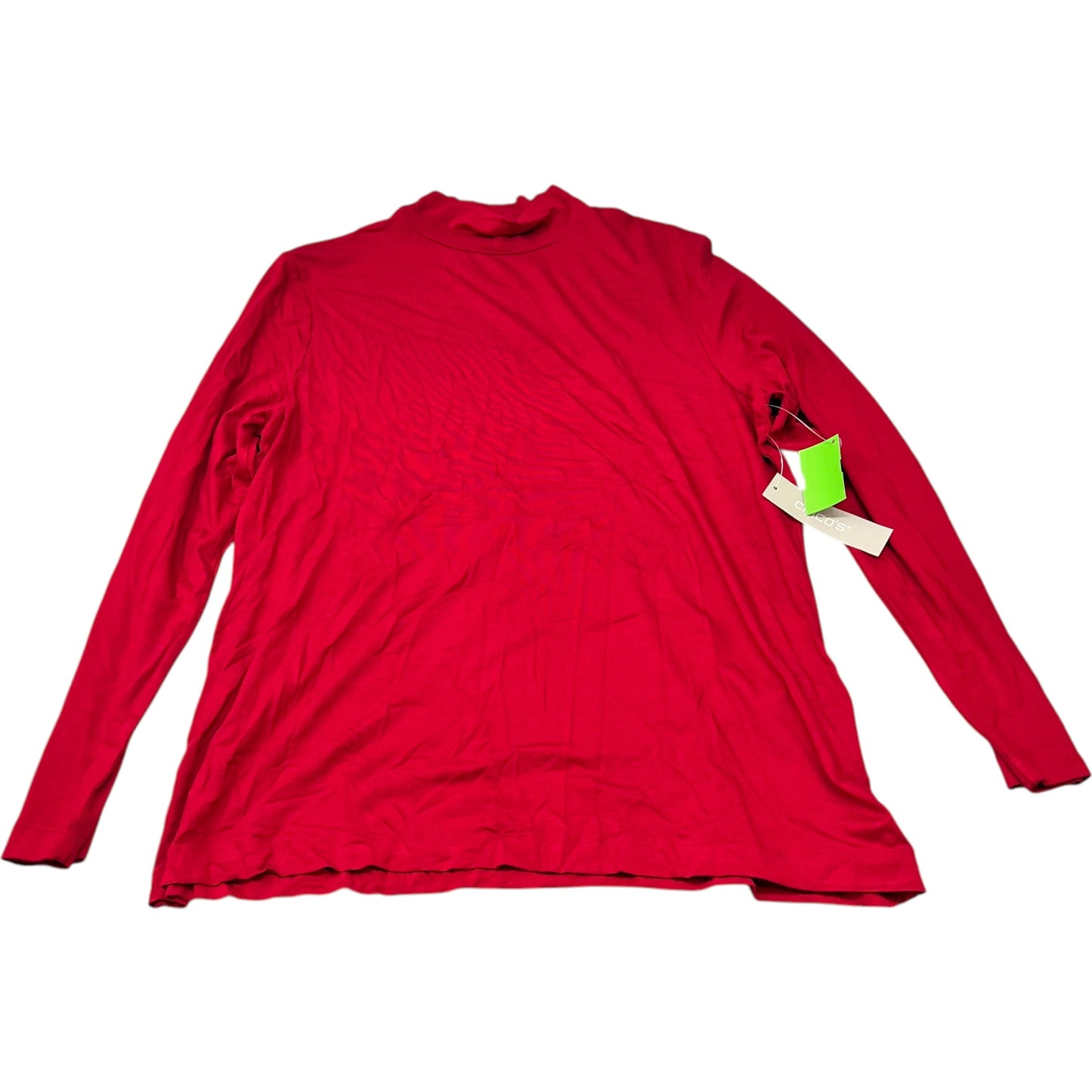 Top Long Sleeve By Chicos In Red, Size: L