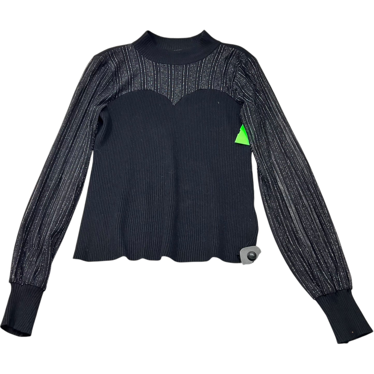 Top Long Sleeve By Absolutely Famous In Black, Size: M