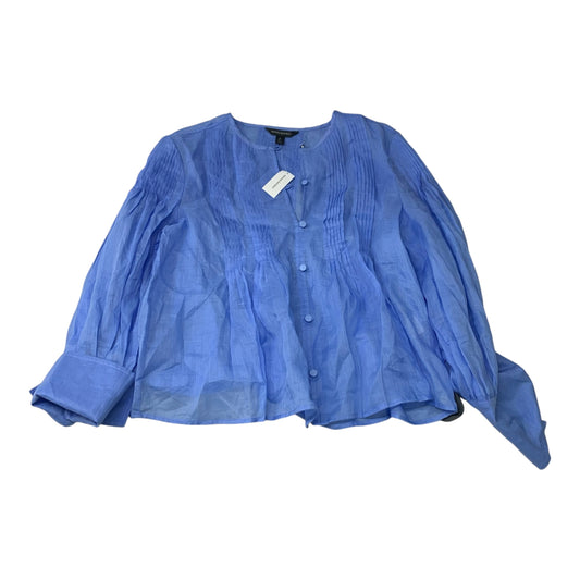 Top Long Sleeve By Banana Republic In Blue, Size: M