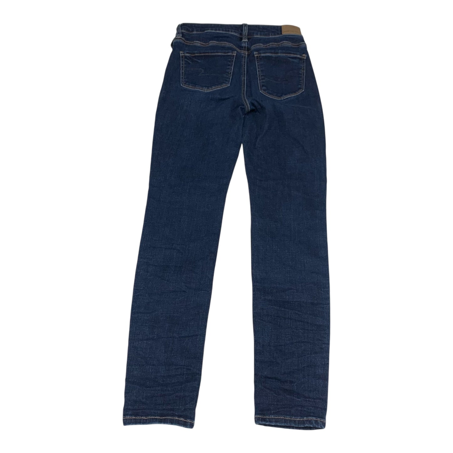 Jeans Skinny By American Eagle In Blue Denim, Size: 4