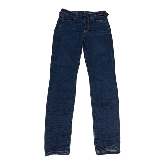 Jeans Skinny By American Eagle In Blue Denim, Size: 4