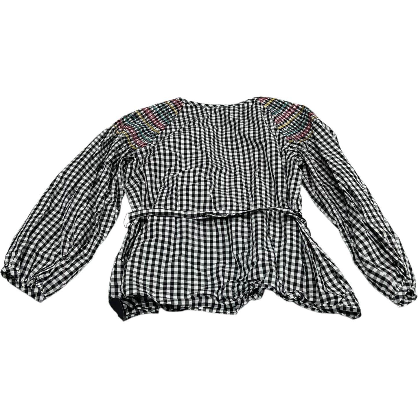 Top Long Sleeve By Madewell In Plaid Pattern, Size: S