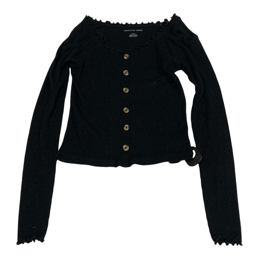 Top Long Sleeve By American Eagle In Black, Size: S