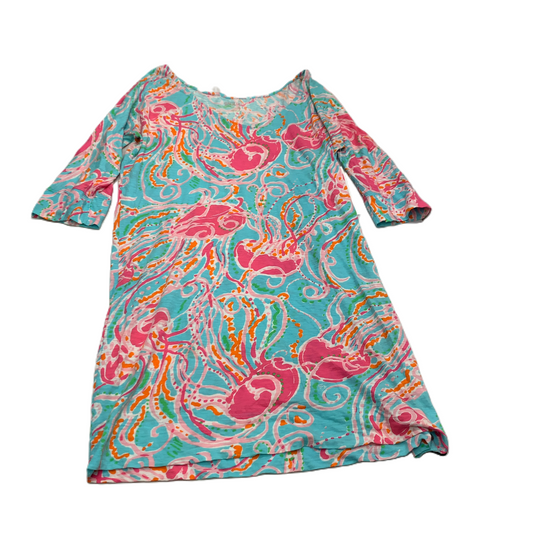 Blue & Pink  Dress Designer By Lilly Pulitzer  Size: L
