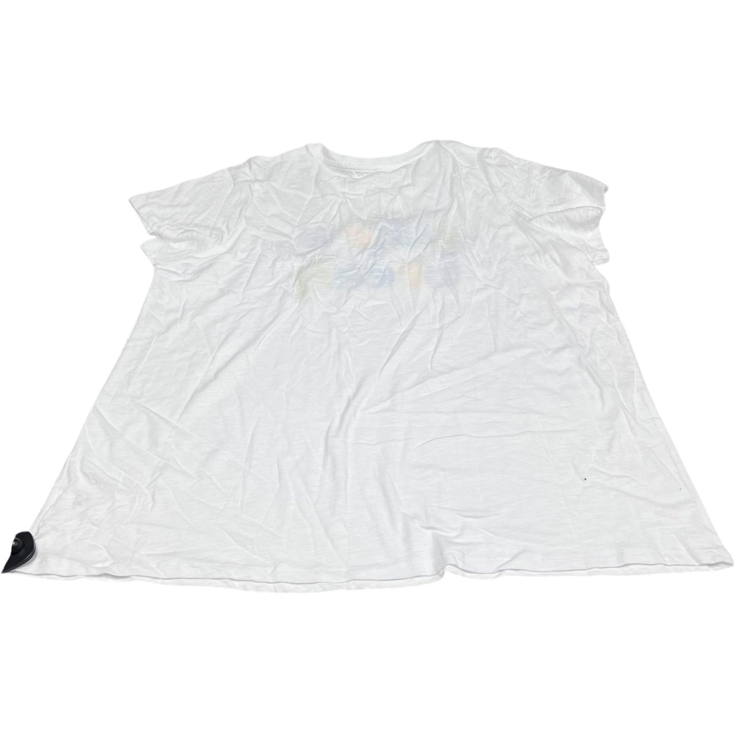 Top Short Sleeve By Lane Bryant In White, Size: 3x