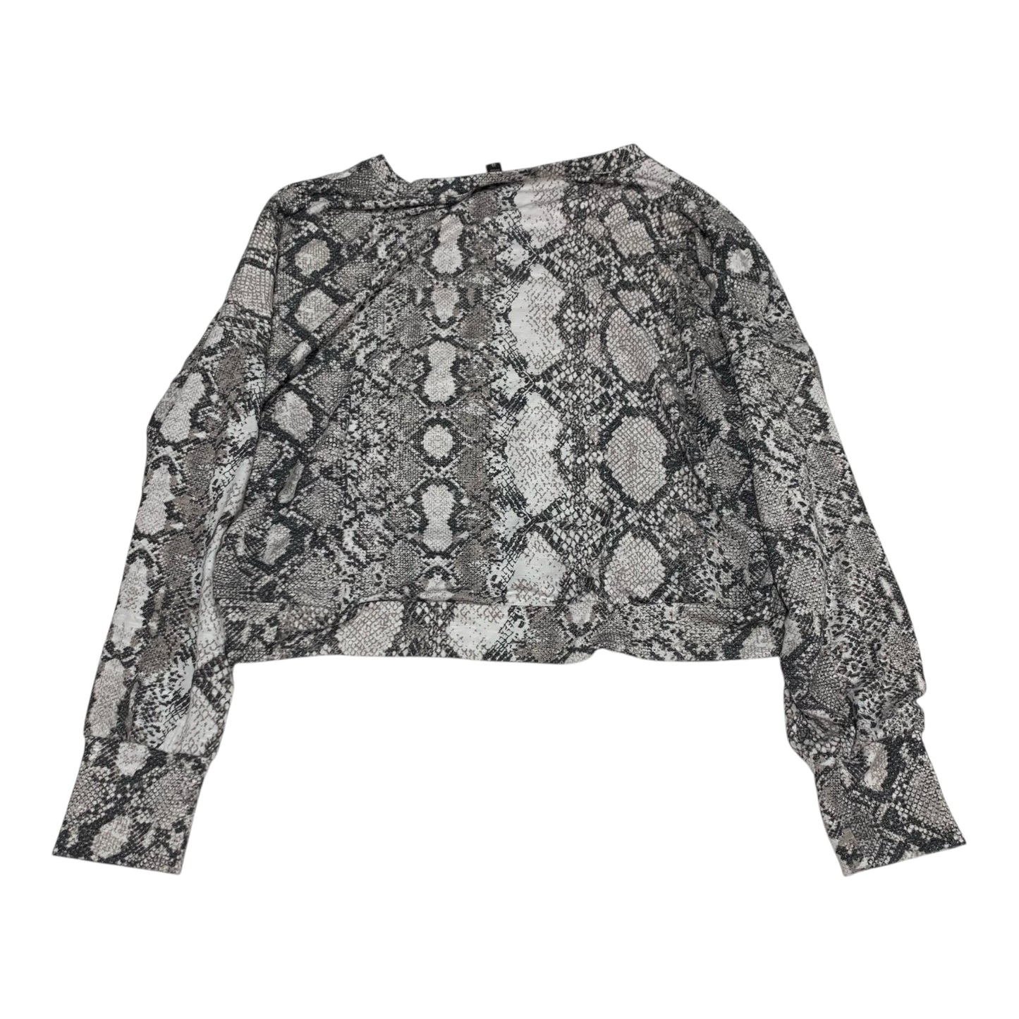 Top Long Sleeve By Express In Snakeskin Print, Size: Xs