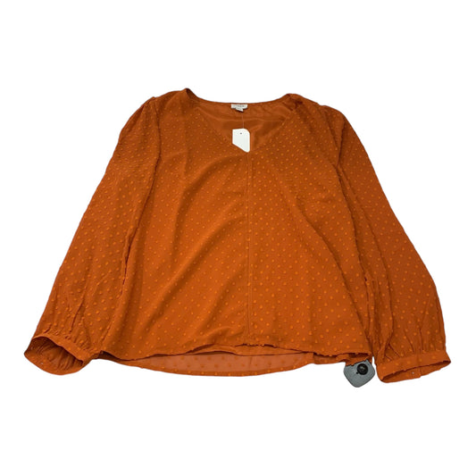 Top Long Sleeve By J. Crew In Orange, Size: L