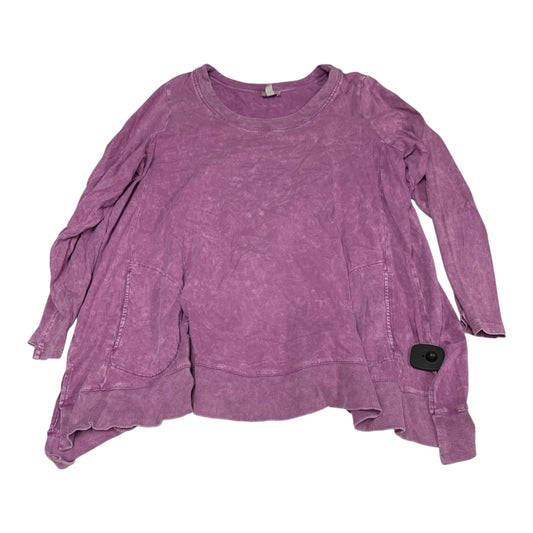 Top Long Sleeve By Logo In Purple, Size: 3x