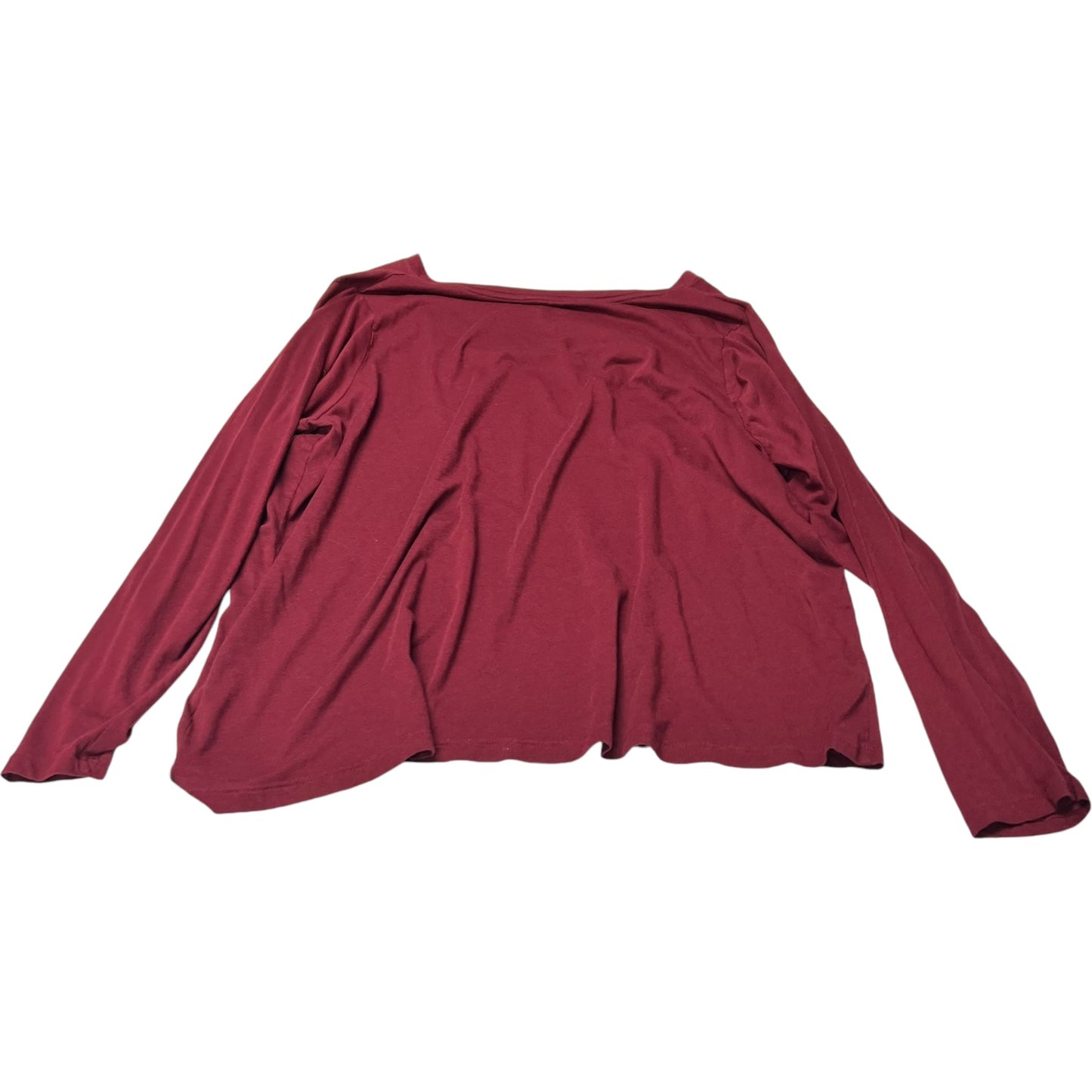 Top Long Sleeve By Ava & Viv In Red, Size: 2x