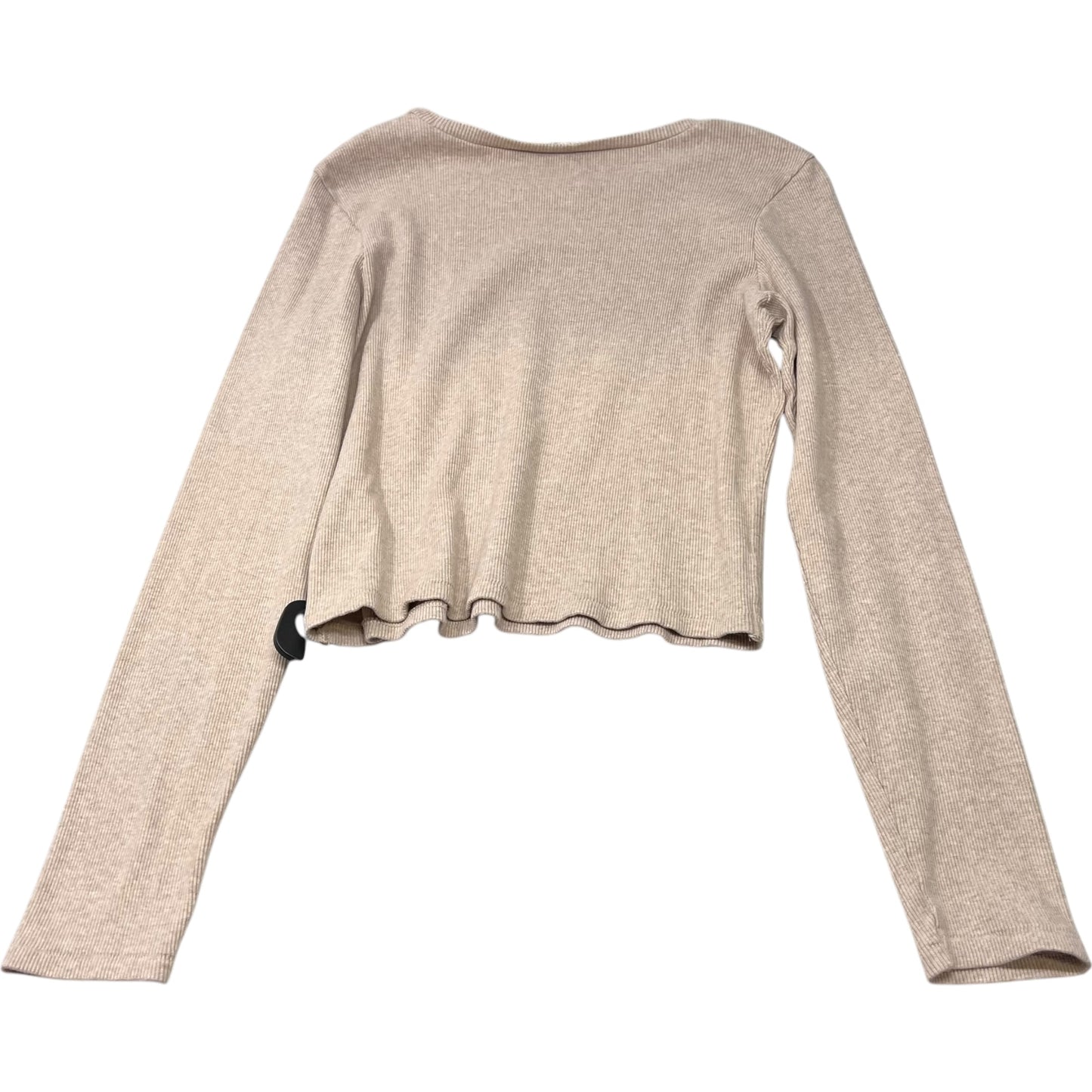 Top Long Sleeve Basic By Universal Thread In Beige, Size: L