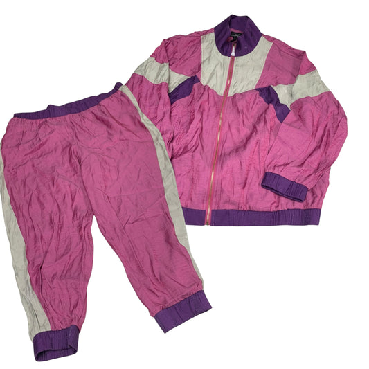 Athletic Pants 2pc By Midnight Velvet In Pink & Purple, Size: 3x