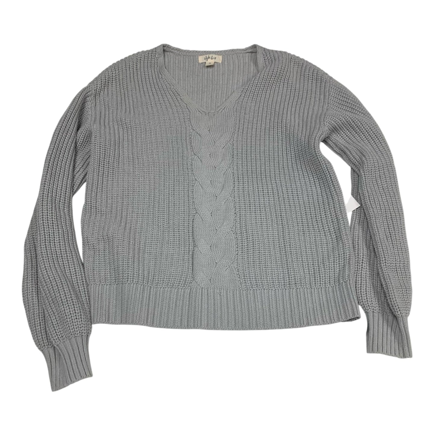 Sweater By Style And Company In Grey, Size: Sp