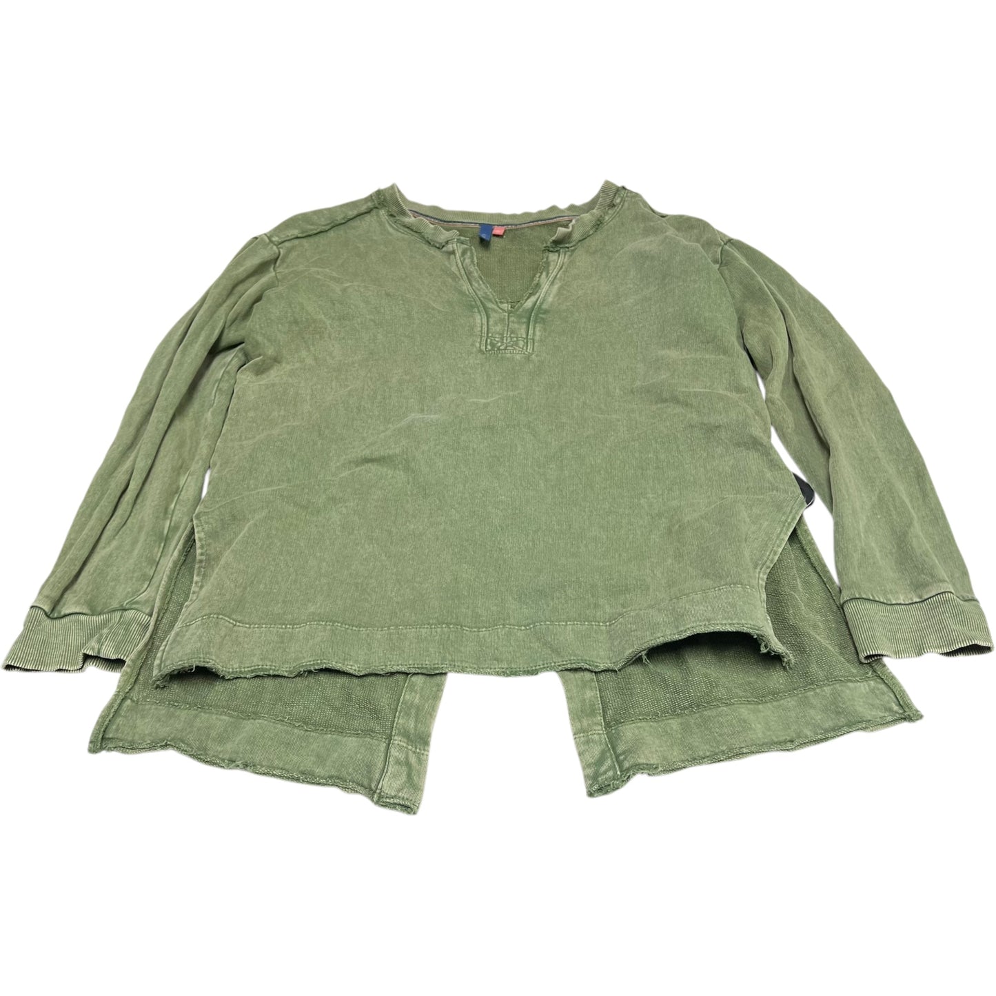 Top Long Sleeve By Pilcro In Green, Size: L