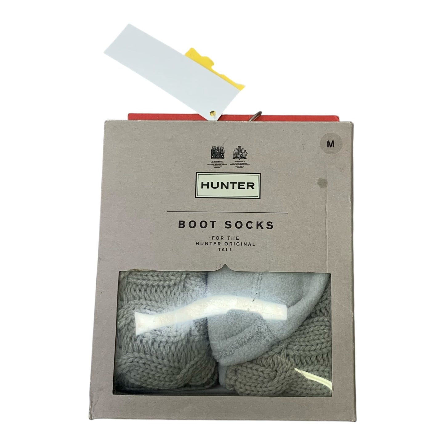 Socks Designer By Hunter In Grey, Size: M