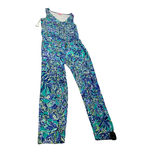 Jumpsuit Designer By Lilly Pulitzer In Blue & Green, Size: S