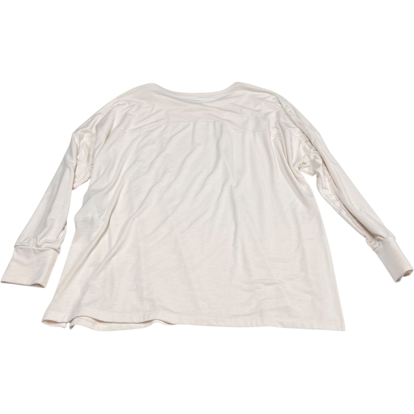 Athletic Top Long Sleeve Crewneck By Old Navy In Cream, Size: M