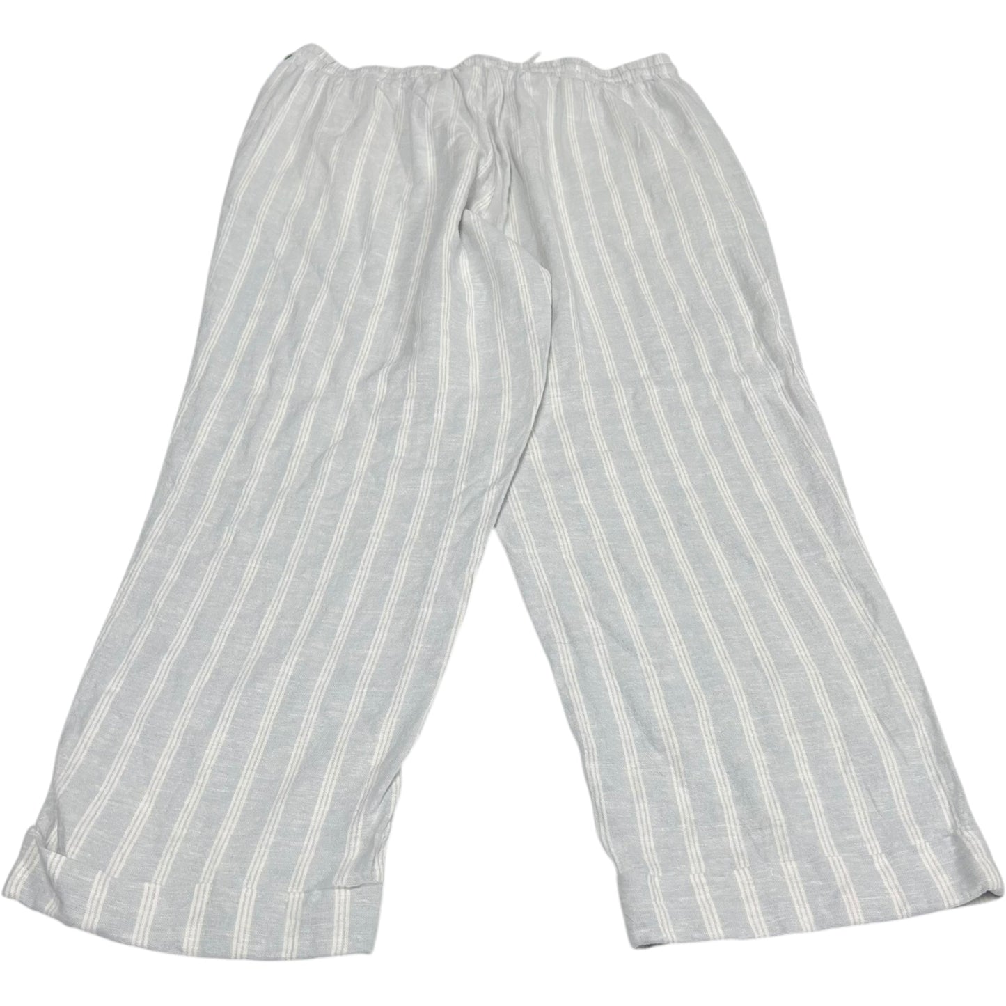 Pants Linen By Cable And Gauge In Blue & White, Size: L