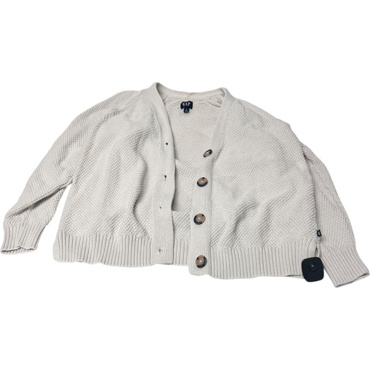 Sweater Cardigan By Gap In White, Size: Xl