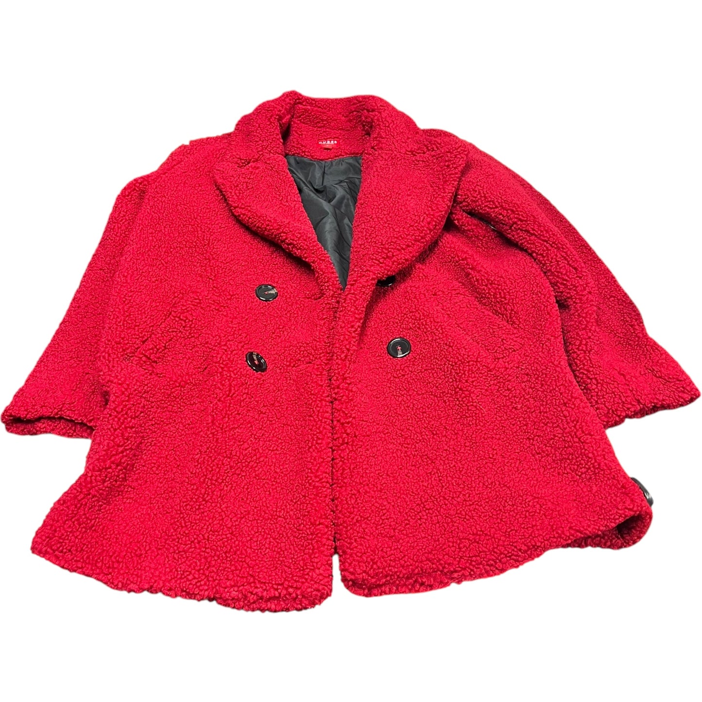 Jacket Faux Fur & Sherpa By Guess In Red, Size: L