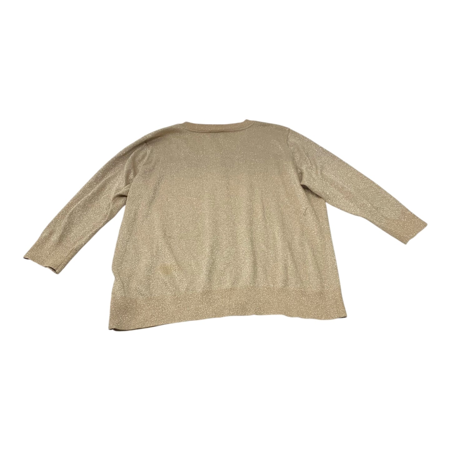 Top Long Sleeve By Talbots In Gold, Size: 1x