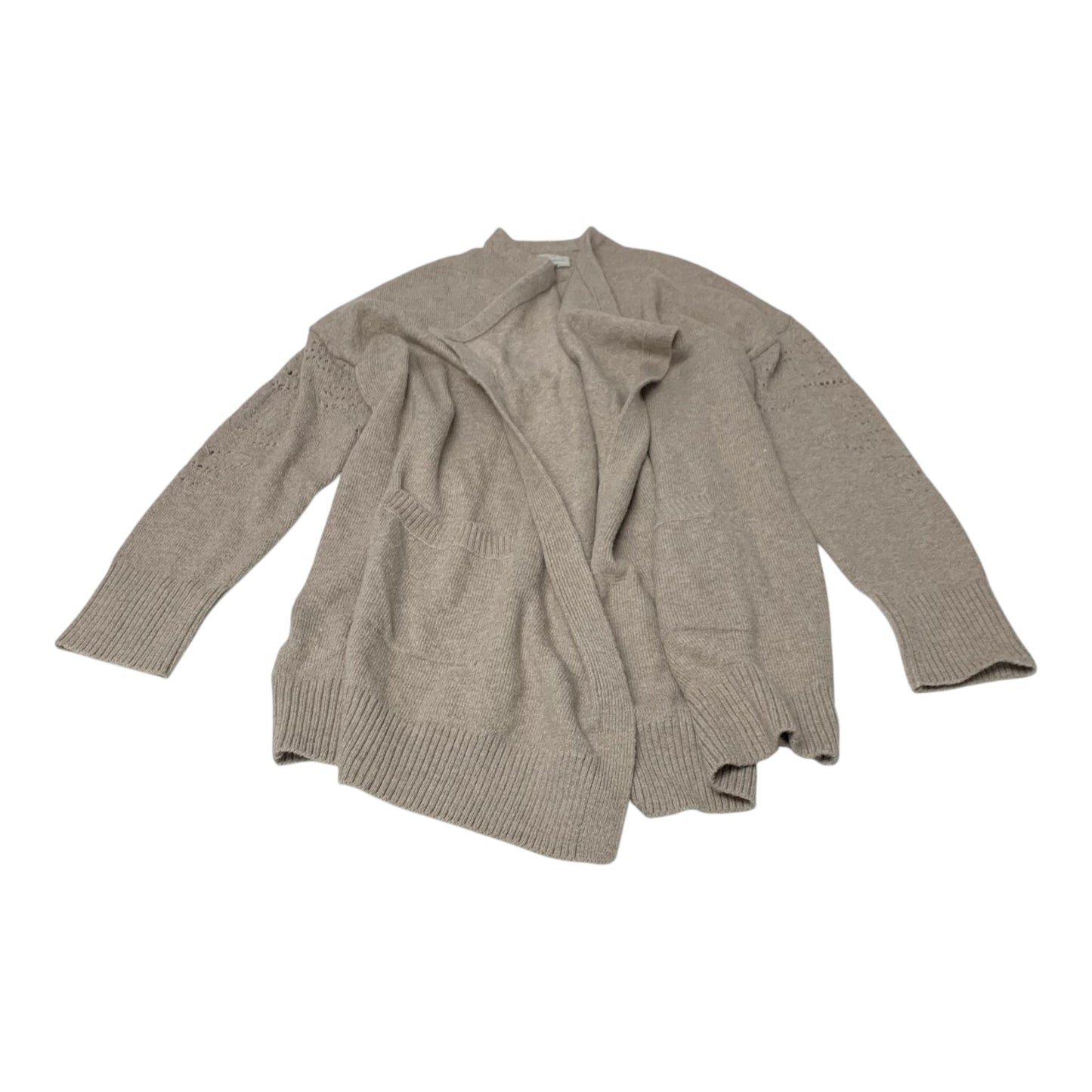 Cardigan By Lucky Brand In Beige, Size: L