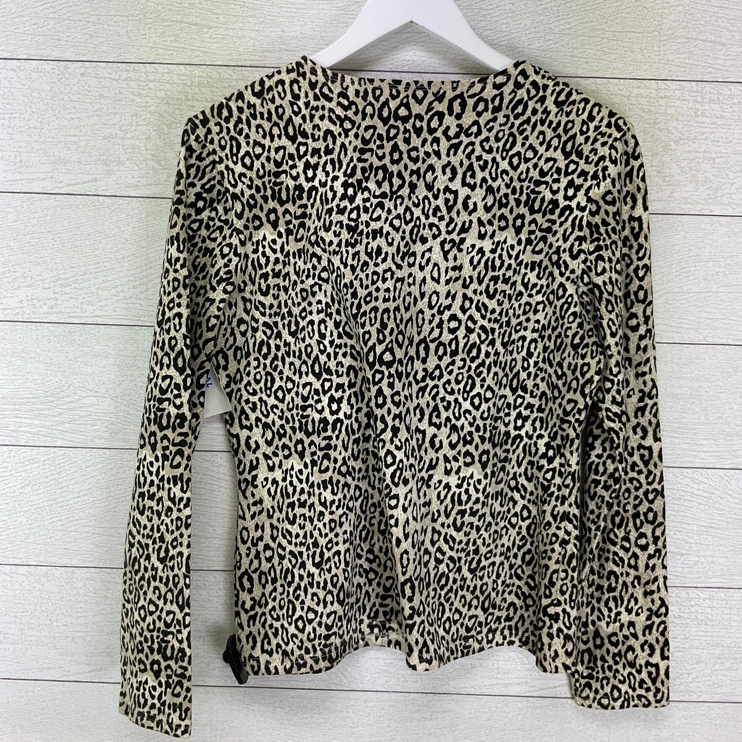 Top Long Sleeve By Kim Rogers In Animal Print, Size: M