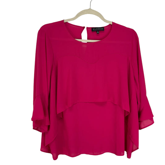 Blouse Long Sleeve By Eloquii In Pink, Size: 20