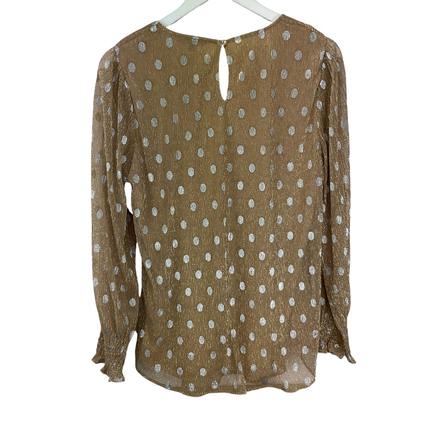 Top Long Sleeve By Adrianna Papell In Gold, Size: M