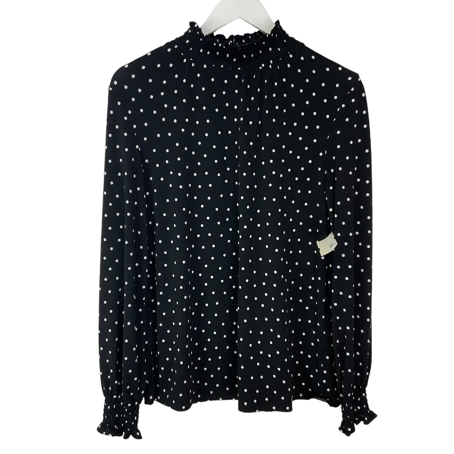 Top Long Sleeve By Adrianna Papell In Black & White, Size: M