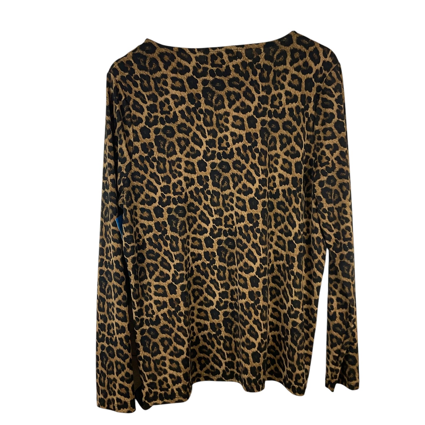 Top Long Sleeve By Michael By Michael Kors In Animal Print, Size: 1x