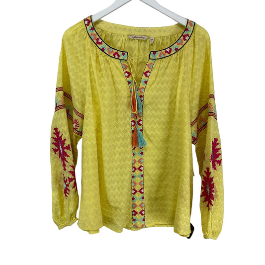 TOP LS SOFT SURROUNDINGS in YELLOW, Size: PETITE   XL