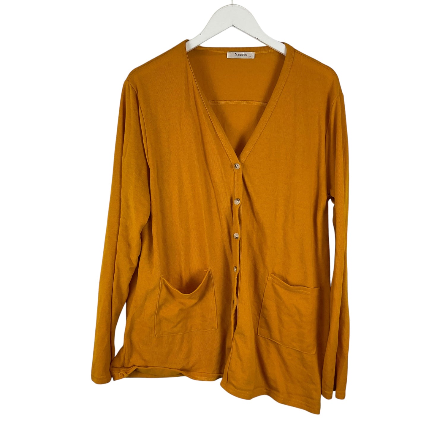 Cardigan By Clothes Mentor In Yellow, Size: 2x