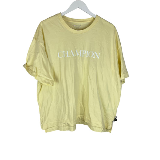 Athletic Top Short Sleeve By Champion In Yellow, Size: Xxl