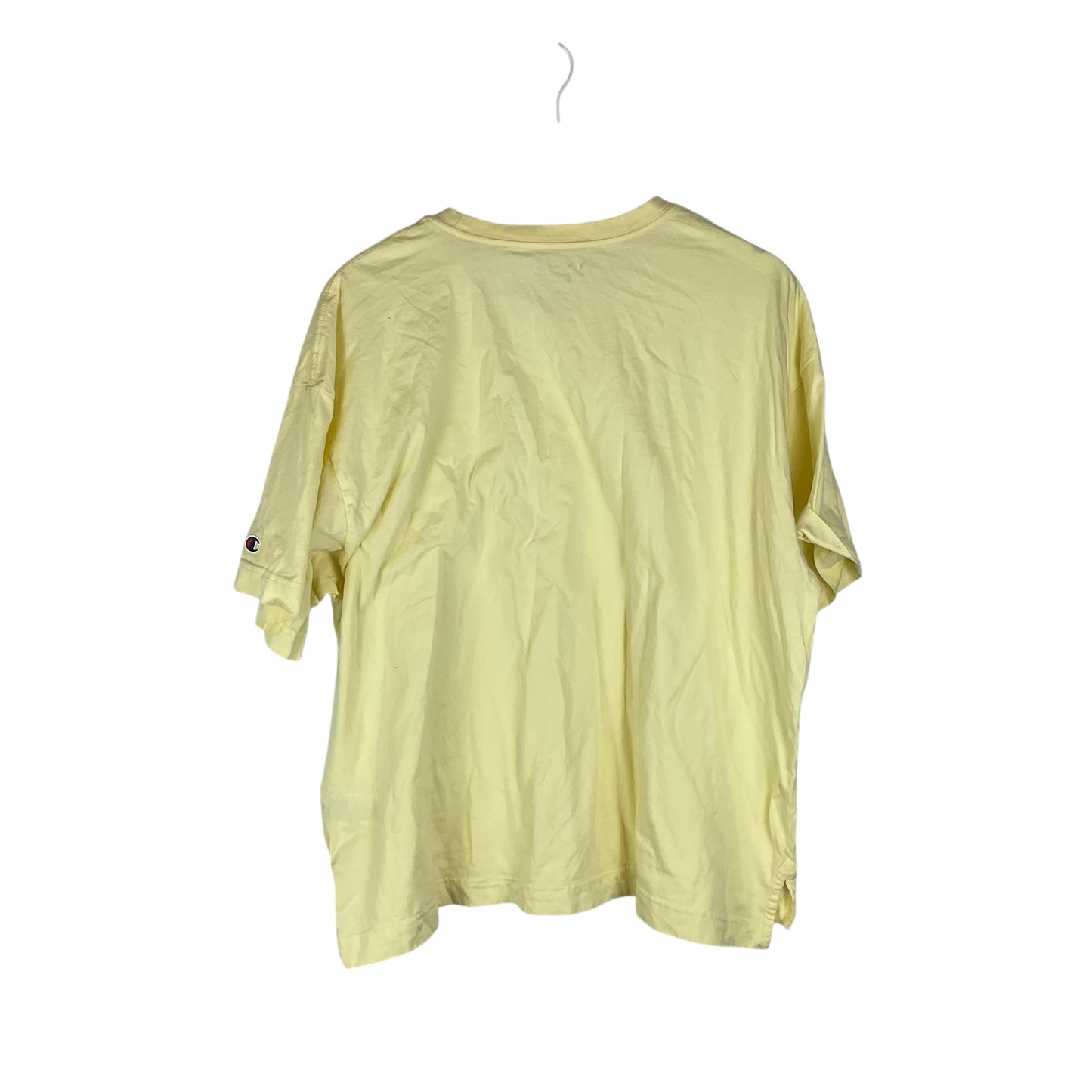 Athletic Top Short Sleeve By Champion In Yellow, Size: Xxl