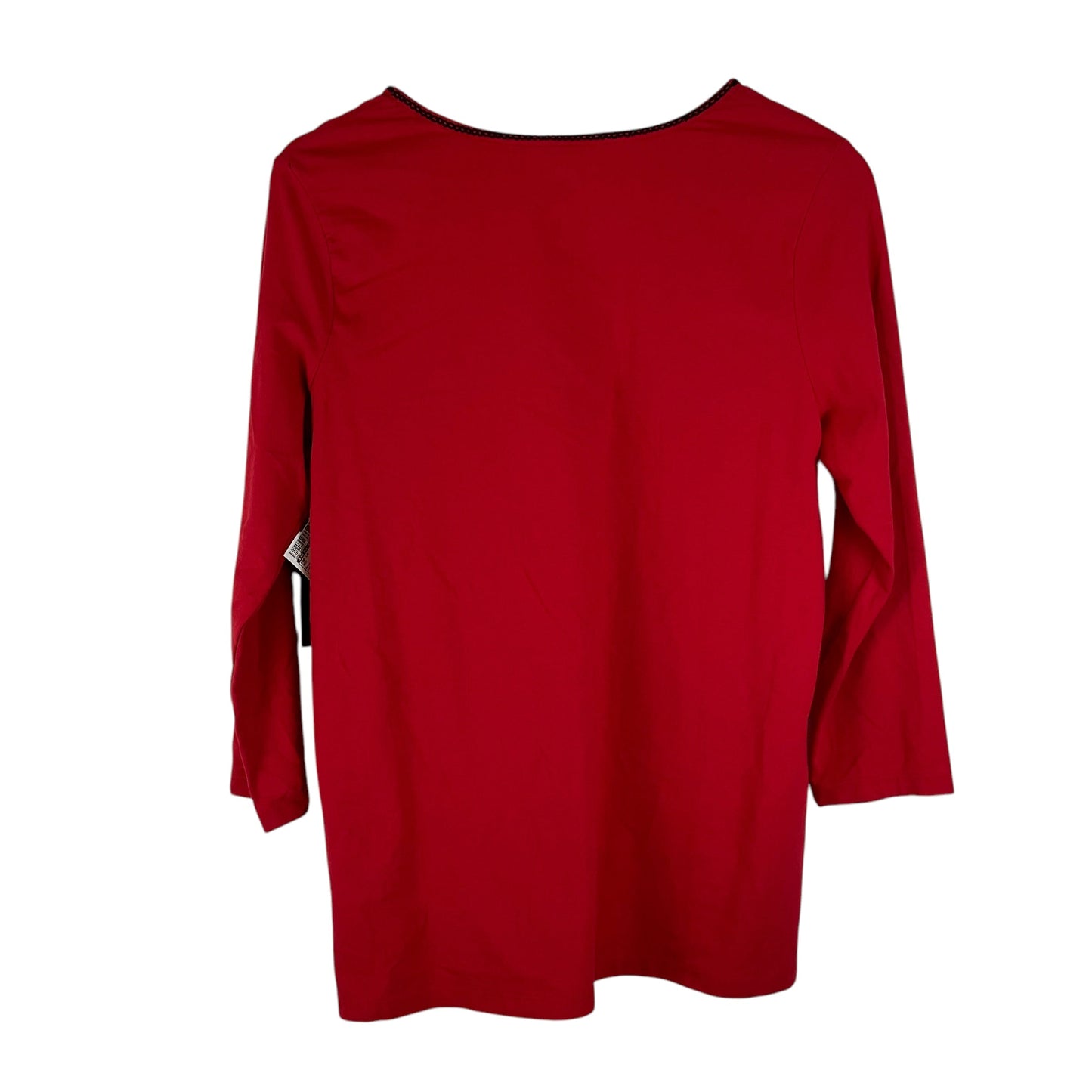 Top Long Sleeve By Kim Rogers In Red, Size: L