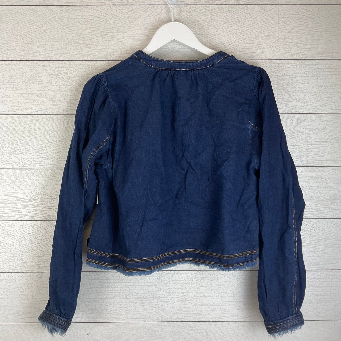 Top Long Sleeve By Pilcro In Blue Denim, Size: Xs