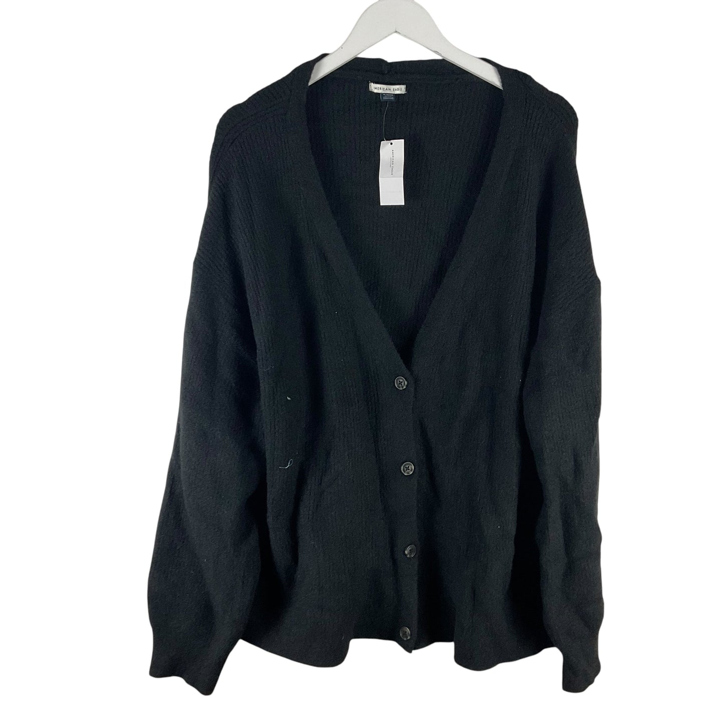 Sweater Cardigan By American Eagle In Black, Size: Xl